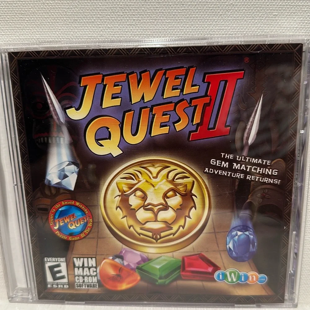 Used iWin Jewel Quest II PC CD-ROM Software Game. Rated E